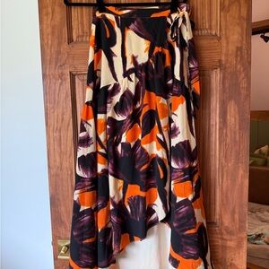 Hutch Maxi Skirt - Black, Orange, and Purple Floral (New w/o tag)